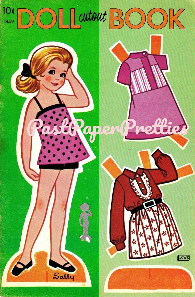 Vintage Paper Dolls Sally Doll Cutout Book C. 1960s Printable - Etsy