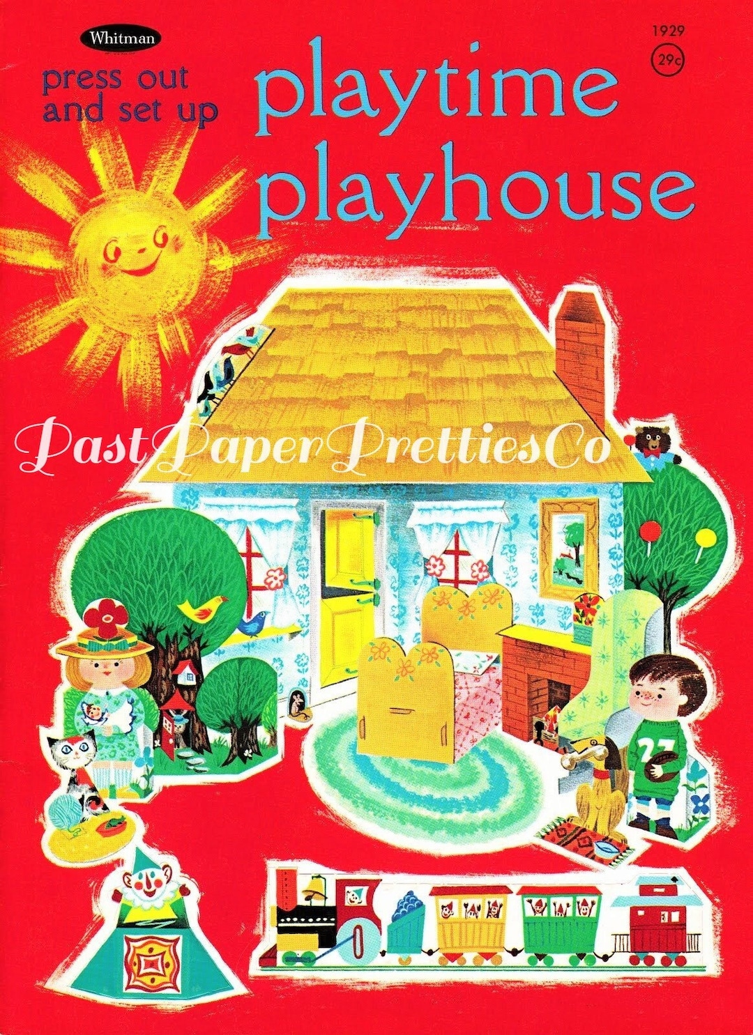 Vintage Printable Playtime Playhouse Doll House Paper Dolls Playset