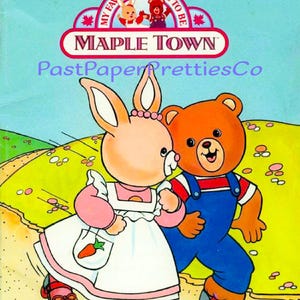 Livro de colorir vintage Maple Town PDF para impressão Download digital instantâneo Retro 1980s Anime japonês Amigos animais fofos 61 páginas para colorir