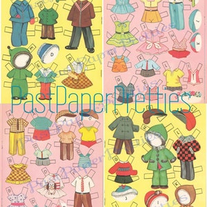 Vintage Paper Dolls A Dozen Cousins 12 Cute Stand up Dolls Circa 1960 ...