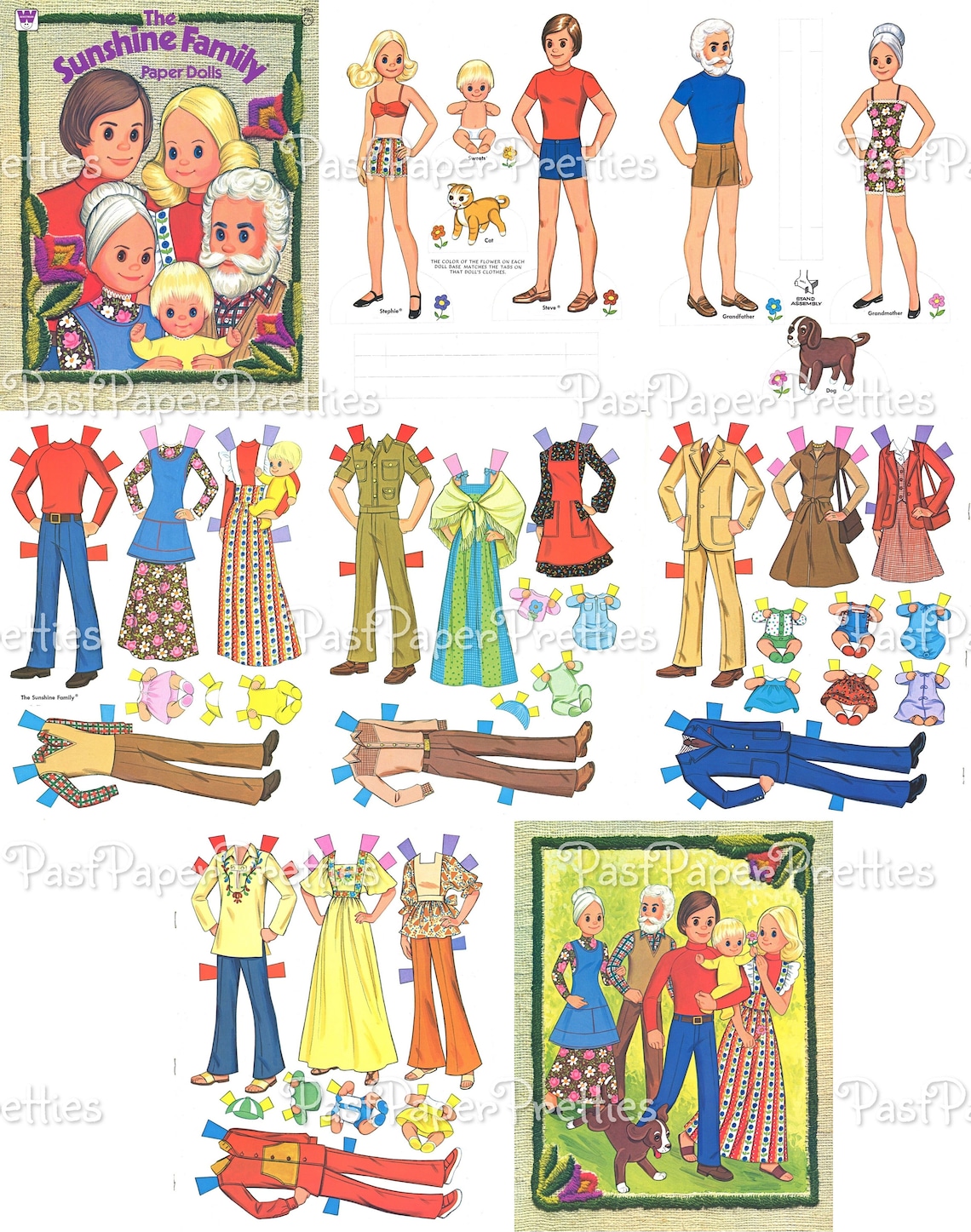 Vintage Paper Dolls the Sunshine Family THREE SETS Printable - Etsy