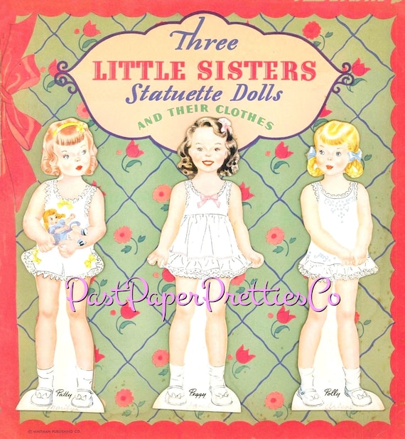 Vintage Paper Dolls Three Little Sisters Statuette Dolls 1943 PDF Printable  Instant Digital Download Cute Triplet Girls Siblings Clip Art - Etsy