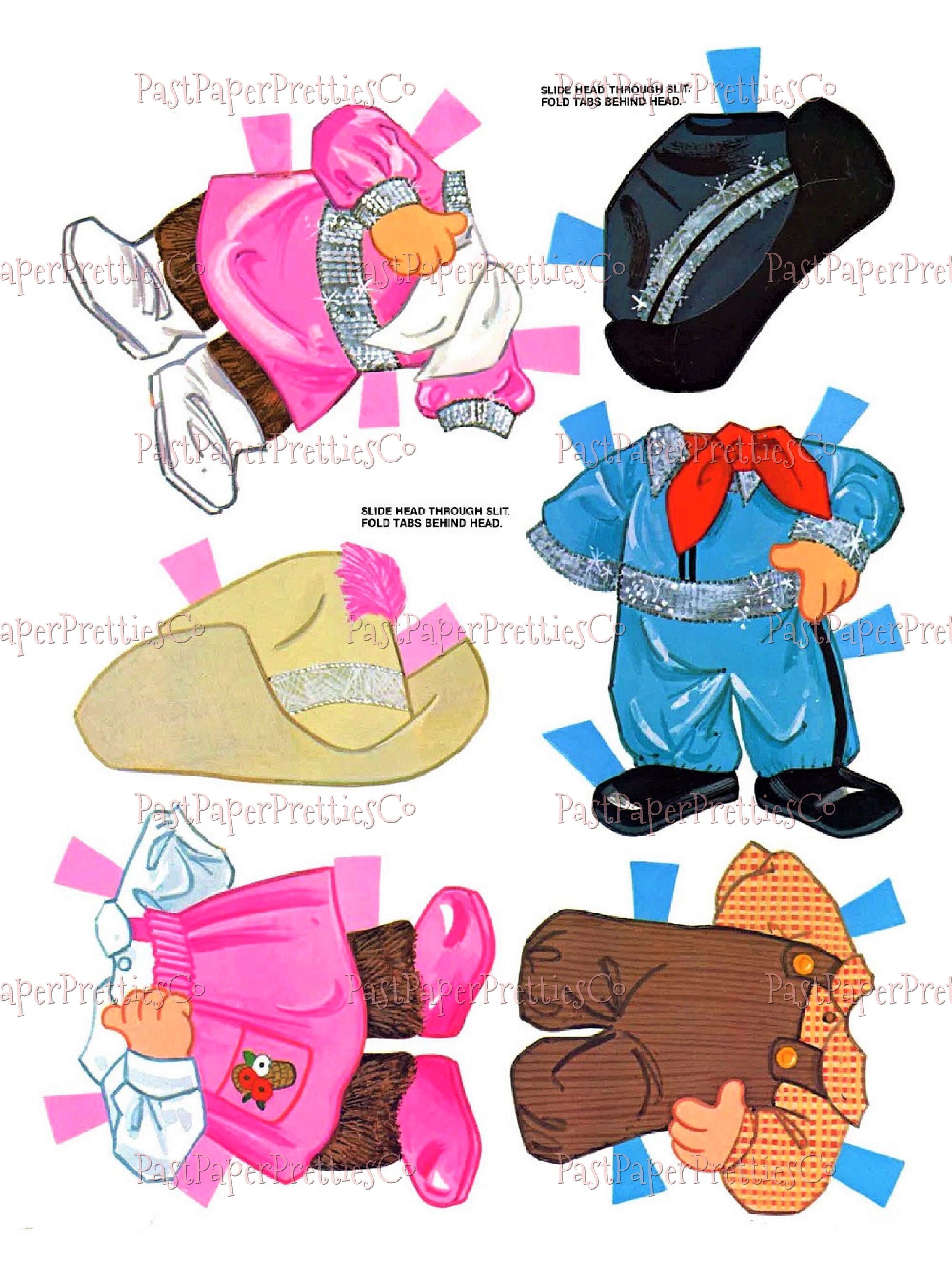 もんき～ずページ Vintage Monchhichi Paper Dolls Playset 1983 Printable PDF