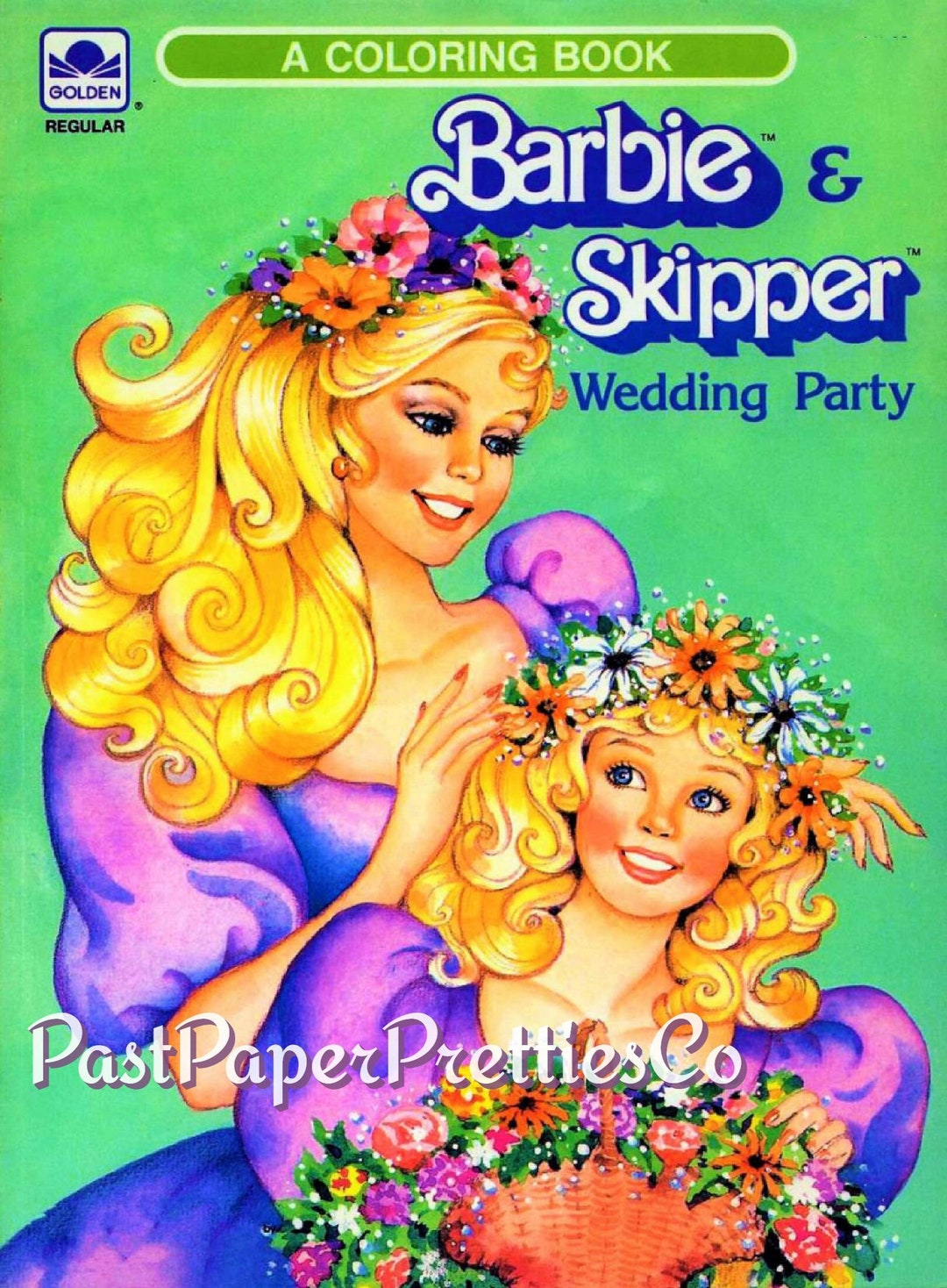 Vintage Barbie Skipper Wedding Party Coloring Book Printable PDF ...