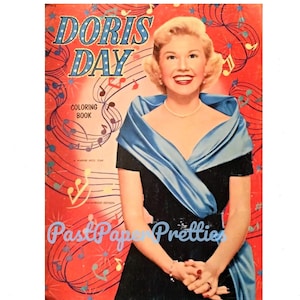 Vintage Printable Doris Day Coloring Book Pages Movie Star 1952 PDF Instant Digital Download Cute Hollywood Celebrity Starlet 20 Pages