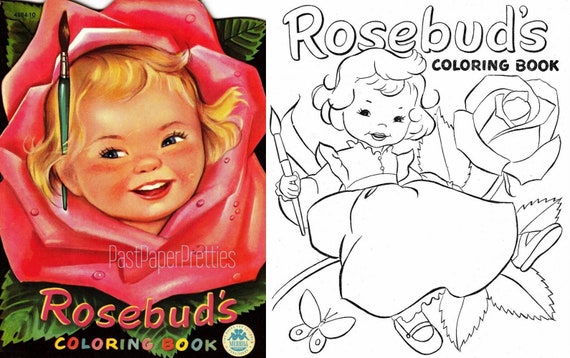 Vintage A Coloring Book for Boys & Girls Printable PDF Instant