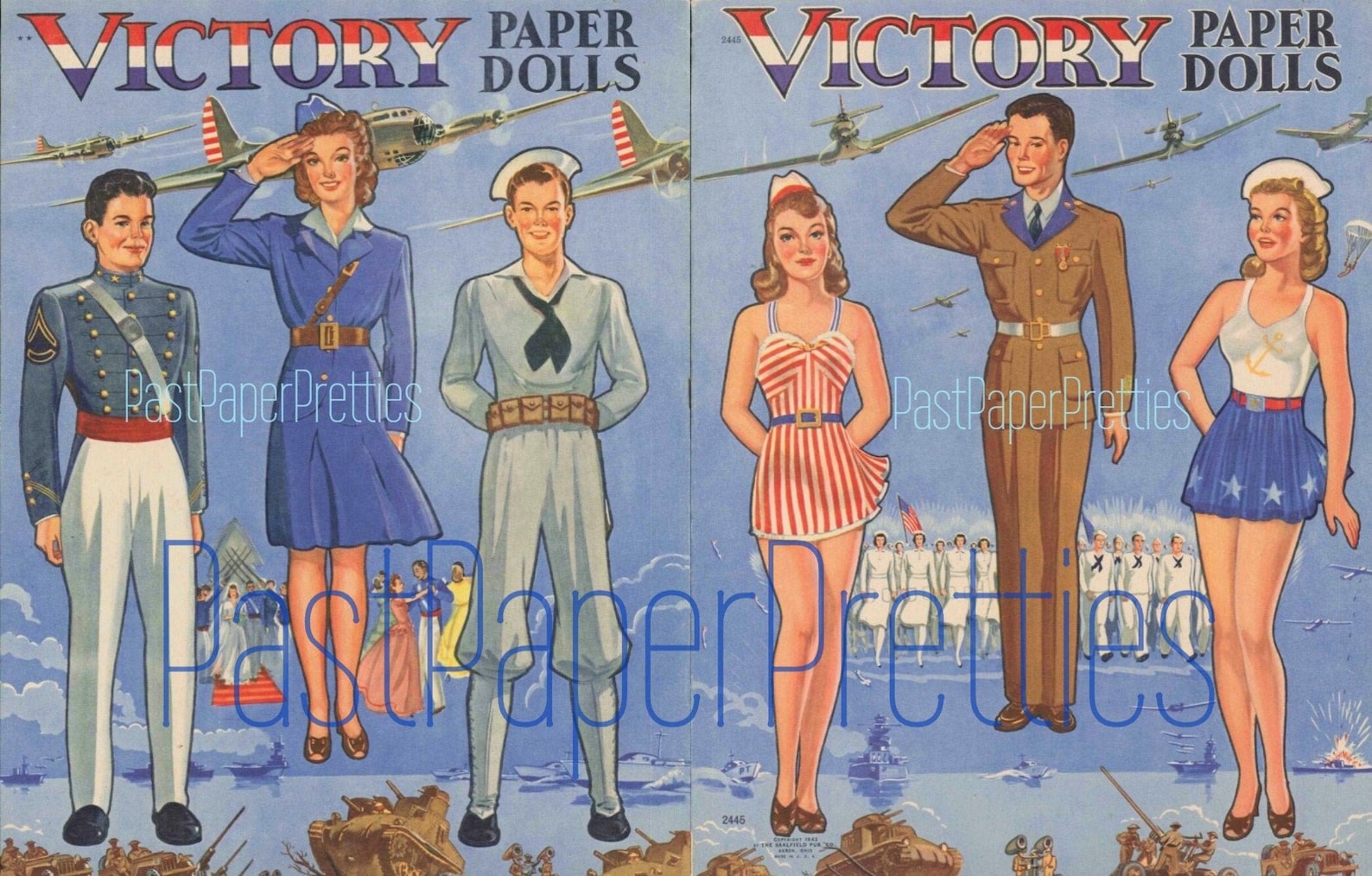 Vintage Victory Paper Dolls WWII Soldiers Sailors Red Cross Etsy