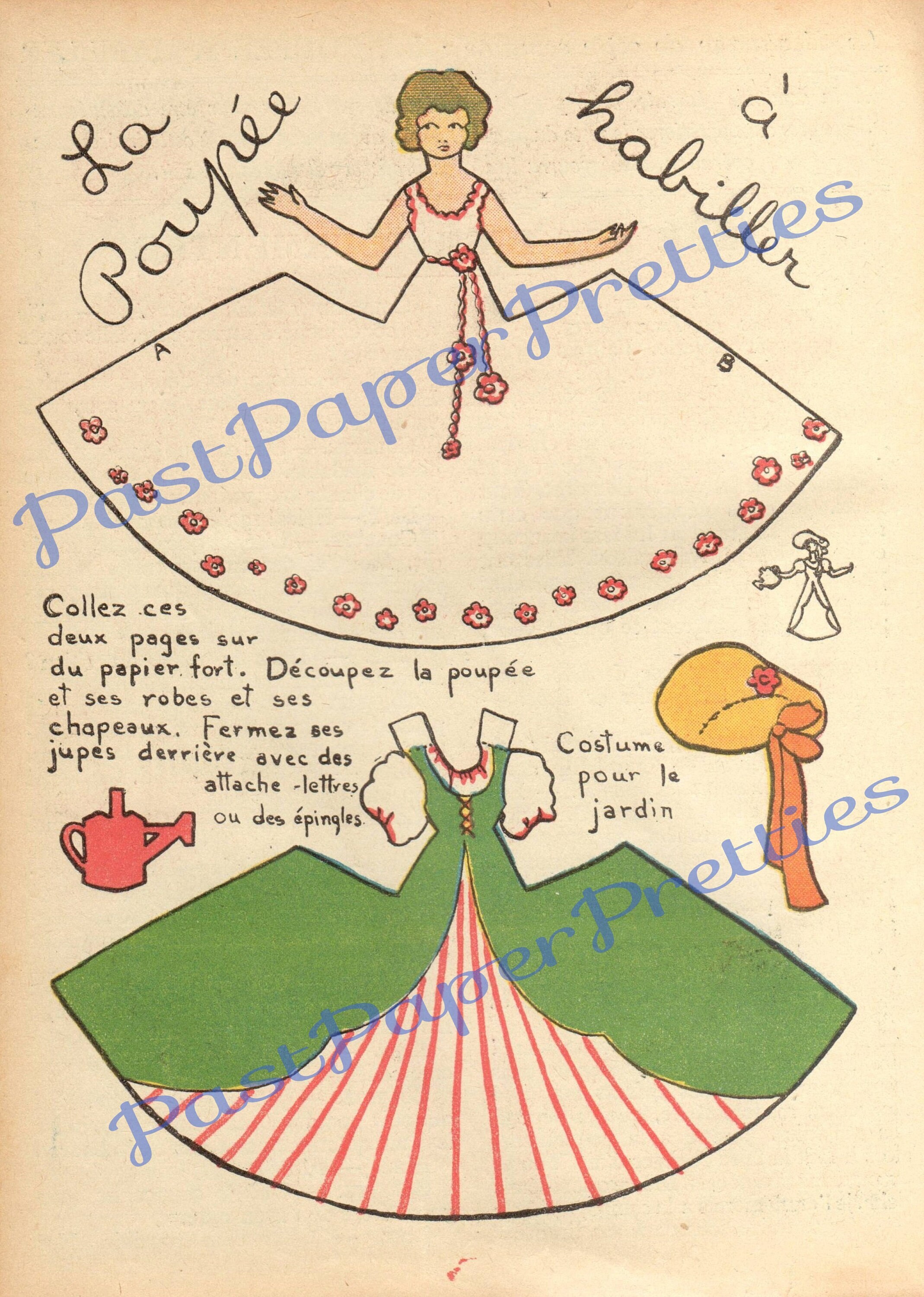 Vintage Printable French Paper Dolls Cute Stand up 3-D Maidens - Etsy
