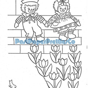Vintage Printable Raggedy Ann Coloring Book C. 1979 PDF Instant Digital ...