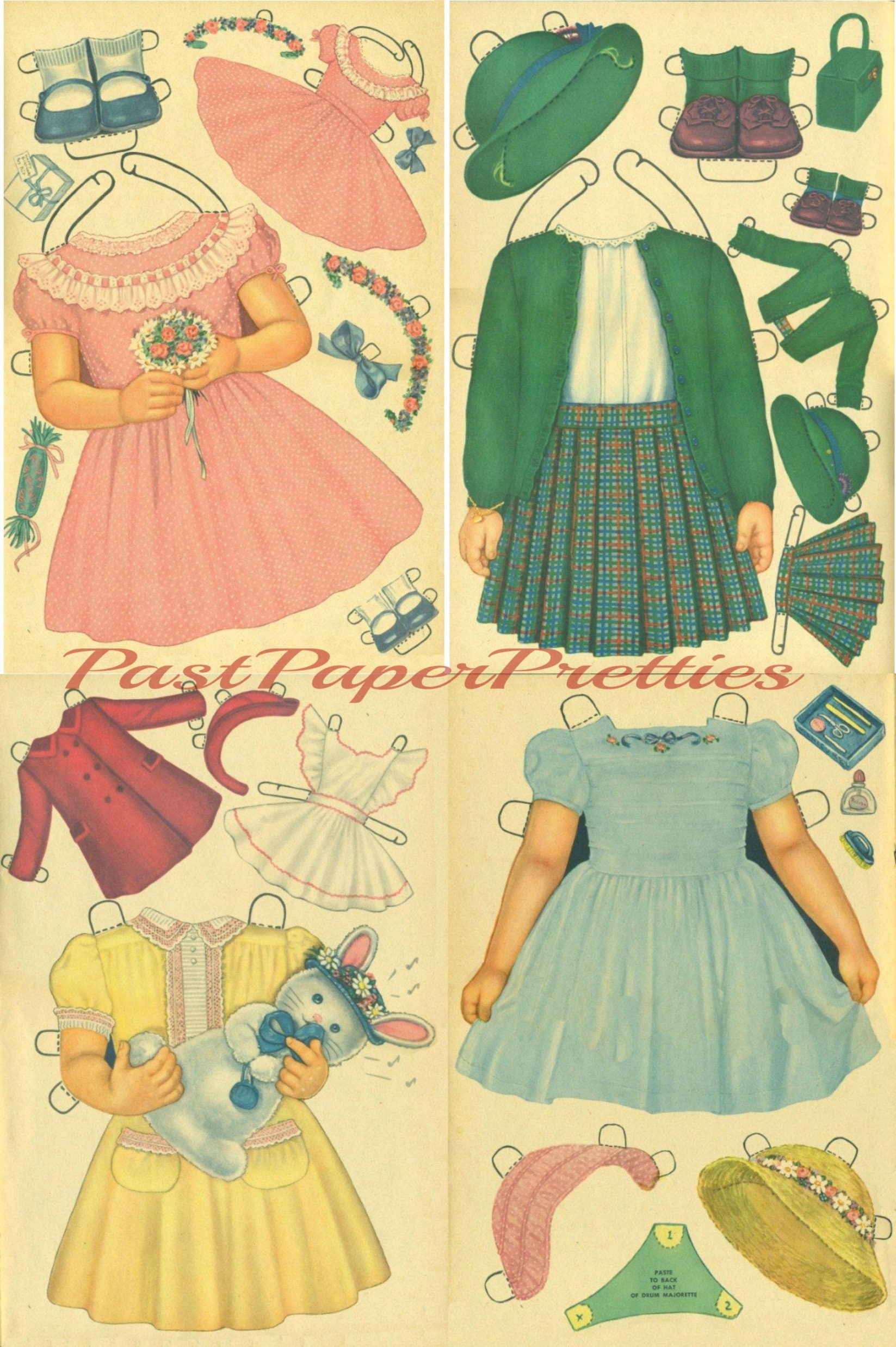 Vintage Paper Dolls Kit C. 1952 Printable PDF Instant Digital Etsy Canada