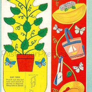 Vintage Paper Dolls Bonnets and Bows 1949 Printable PDF Instant Digital Download 4 Cute Little ...
