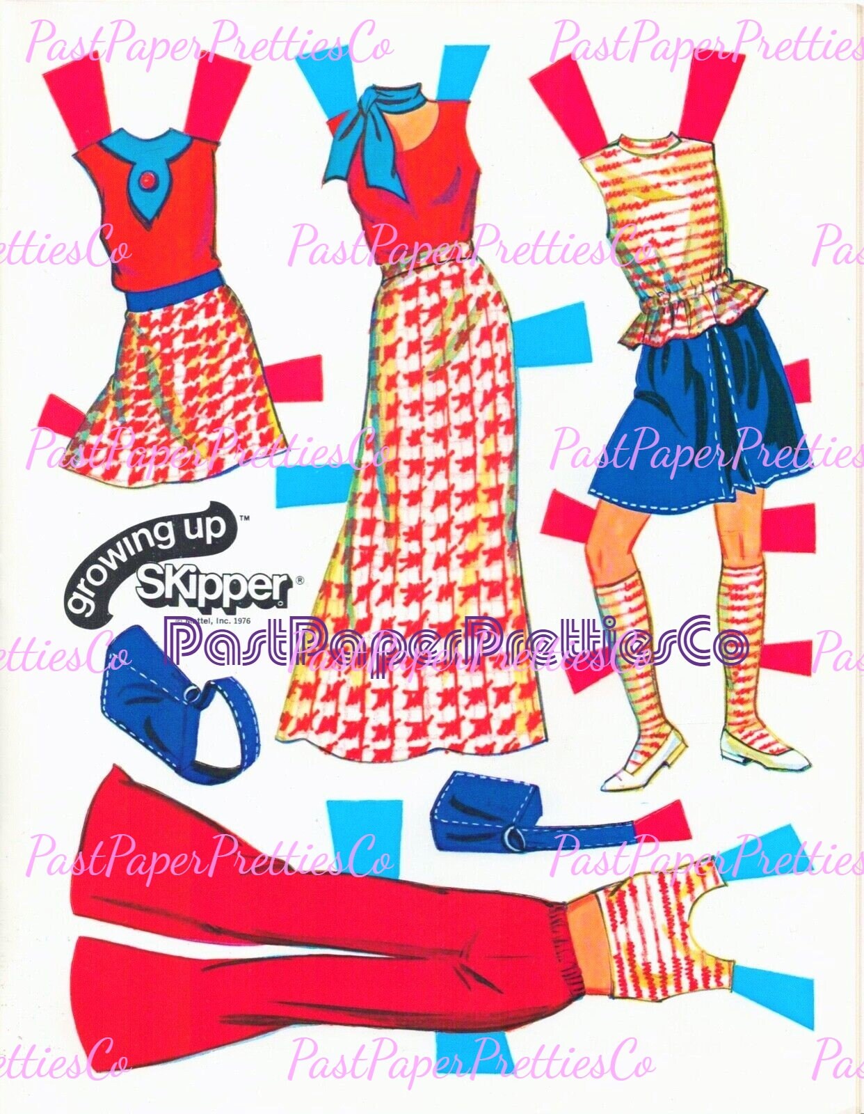 Vintage Paper Dolls Growing up Skipper 1976 Printable PDF 