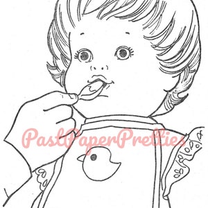 Vintage Printable Coloring Book Baby Alive Doll c. 1976 PDF Instant Digital Download Cute Childhood Toy Doll 102 Pages image 2