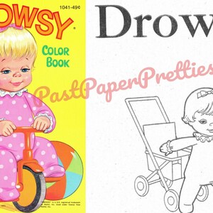 Vintage Printable Coloring Book Pages Drowsy Doll C. 1976 PDF - Etsy