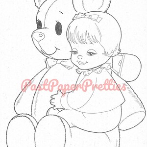Vintage Printable Coloring Book Pages Drowsy Doll C. 1976 PDF Instant ...