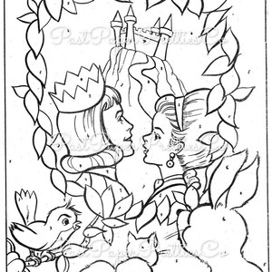 Vintage Printable Classic Cinderella Story Coloring Book Paint by ...