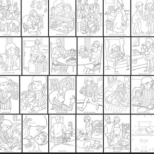 Vintage Printable Coloring Book Baby Alive Doll c. 1976 PDF Instant Digital Download Cute Childhood Toy Doll 102 Pages image 5