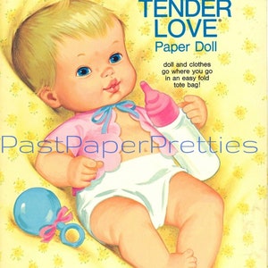 Vintage Paper Dolls Newborn Baby Tender Love Doll c. 1973 Printable PDF Instant Digital Download Cute Retro Childhood Toy Dolly Clip Art image 4