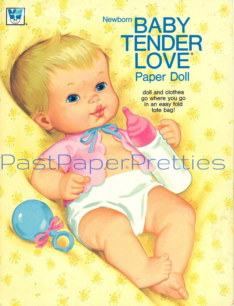 Vintage Paper Dolls Newborn Baby Tender Love Doll c. 1973 Printable PDF Instant Digital Download Cute Retro Childhood Toy Dolly Clip Art image 4