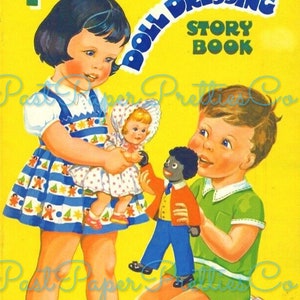 Vintage Paper Dolls Favorite Doll Dressing Book C. 1950s PDF Printable ...
