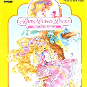 Vintage Lady Lovely Locks and the Pixietails Printable Coloring Book PDF Instant Digital Download Retro 80s Toy Doll 103 Pages to Color