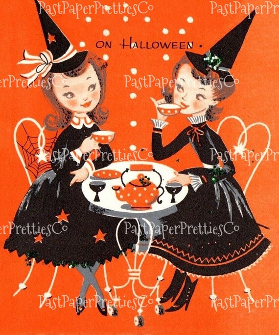 PIXILUV Cartoline vintage (24 pezzi 10,2 x 15,2 cm ciascuna) gotico rosso Halloween cartoline vintage Halloween libro thriller illustrazioni ristampa
