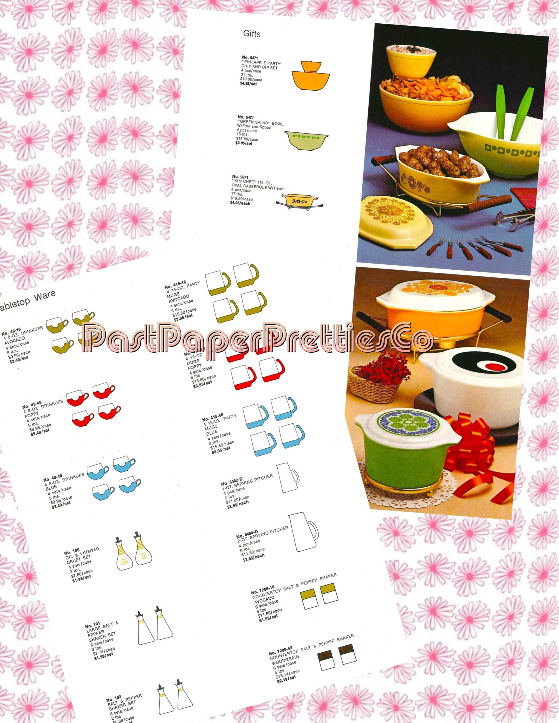 Vintage Retro 70s PYREX Catalogs 1969 1972 Printable Homemaker