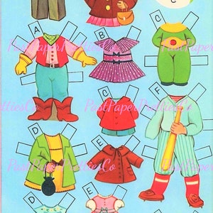 Vintage Paper Dolls A Dozen Cousins 12 Cute Stand up Dolls Circa 1960 ...