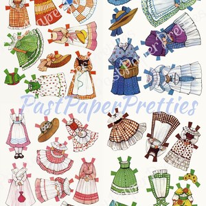 Vintage Paper Dolls the Ginghams Visit Grandma C. 1981 Printable PDF ...