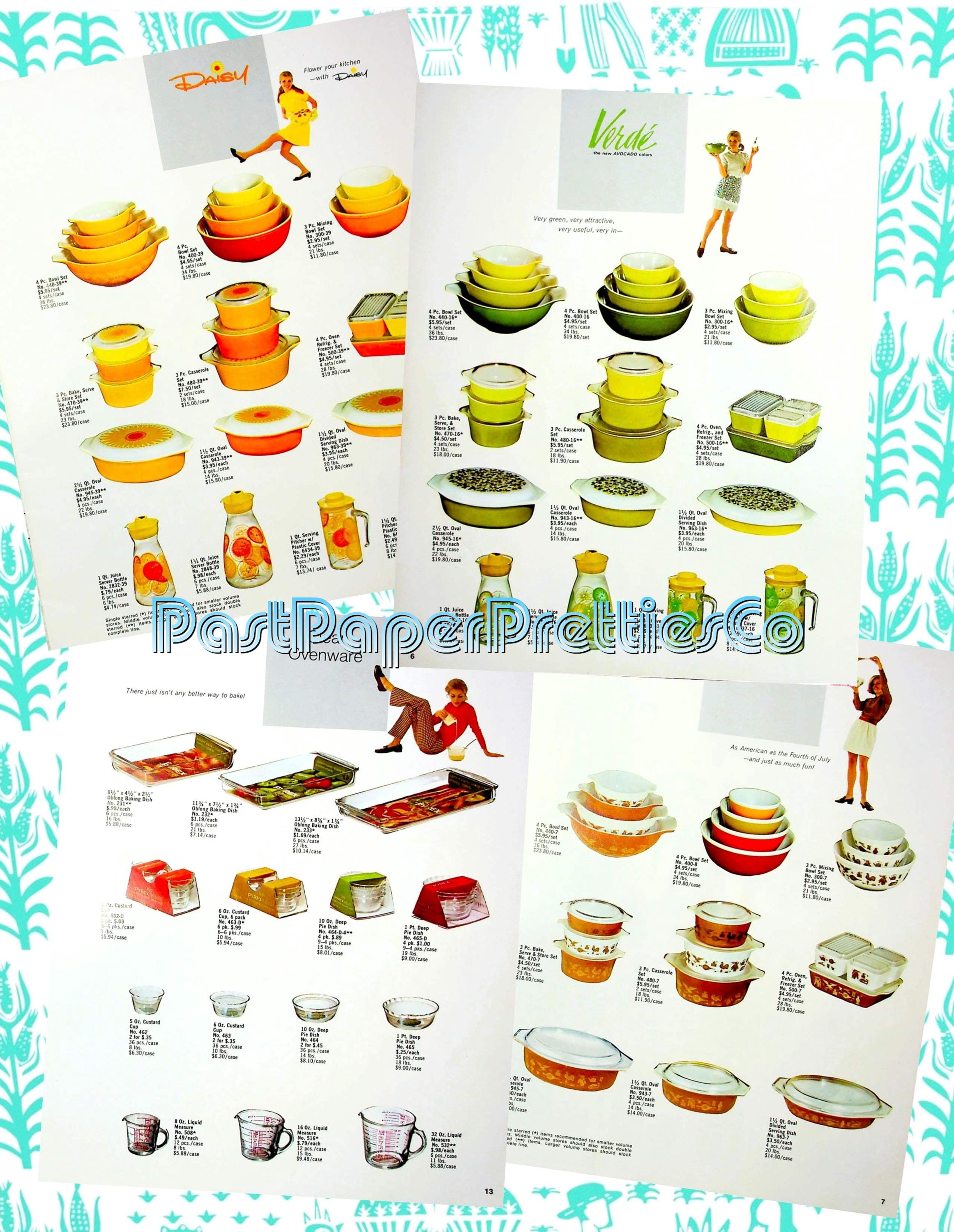 Vintage Retro 70s PYREX Catalogs 1969 1972 Printable Homemaker