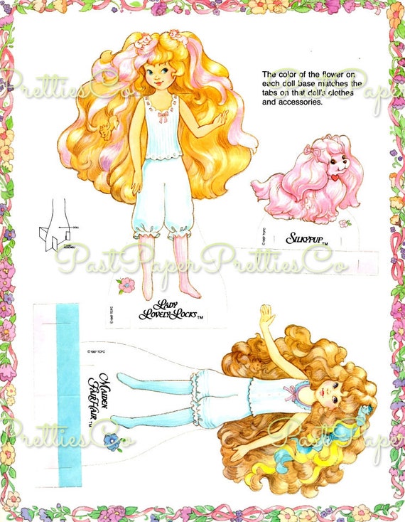 洋書 FOR THE LOVE DOLLS Vintage Paper Dolls Lovely Lady Locks and the Pixietails C. 1987