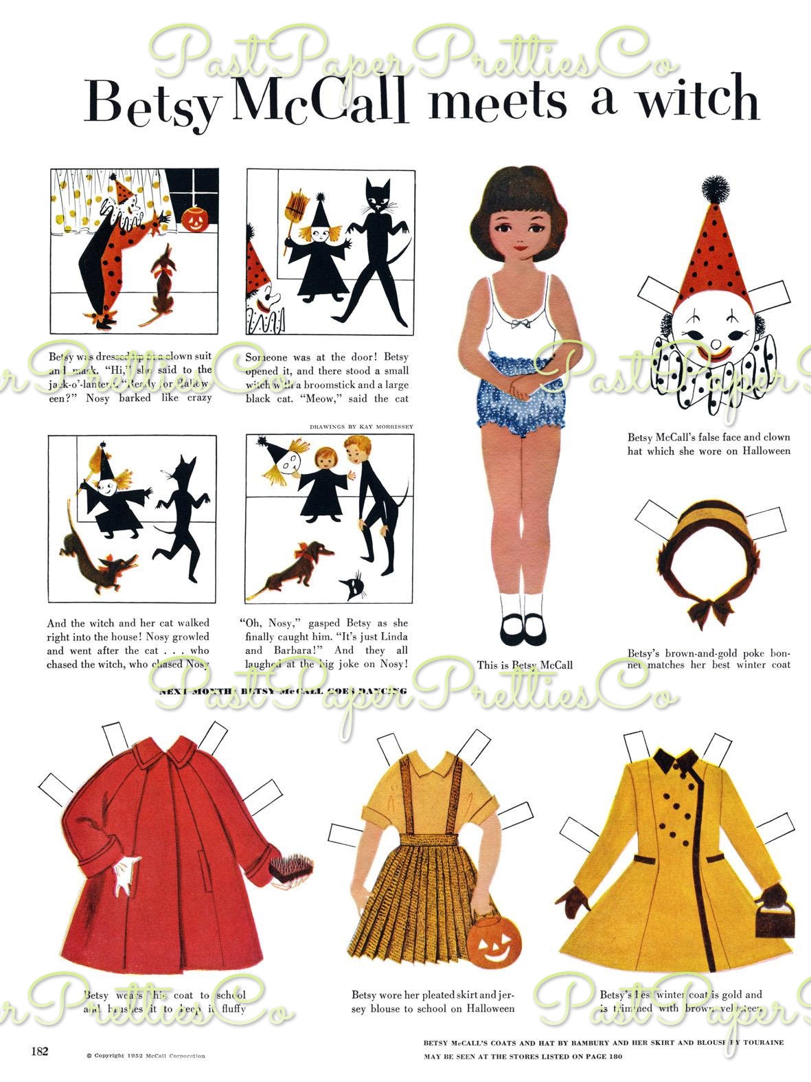 その他 betsy mccall 6 Sets Vintage Paper Dolls Betsy Mccall Holidays Collage