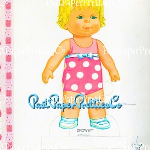 Vintage Drowsy Doll Paper Dolls 1973 Printable PDF Instant Digital ...