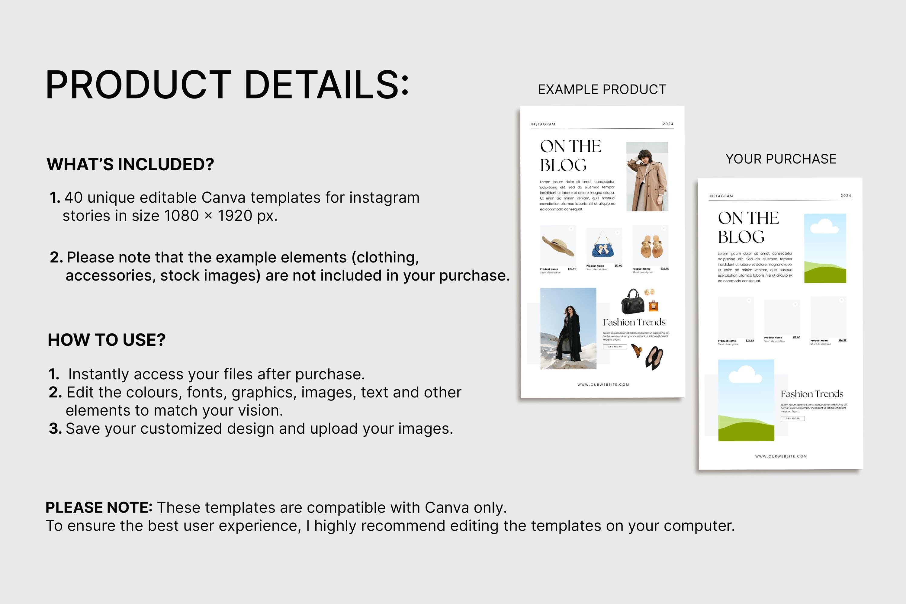 40 LTK Instagram Story Templates, Editable LTK Canva Templates for ...