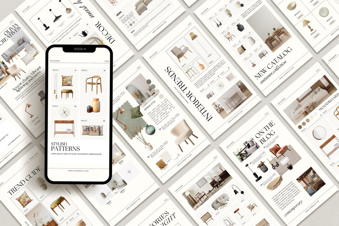 Interior Design Instagram Story Templates: Editable Canva LTK (digital ...
