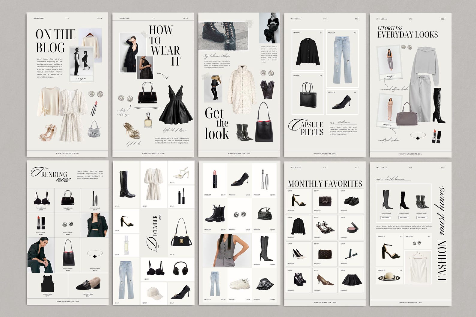 40 Editable LTK Canva Templates for Instagram Story, LTK Product ...