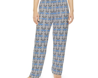 Lacrosse Stick Women's Pajama Pants Light Grey