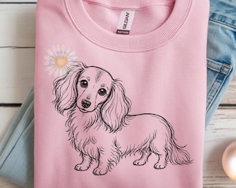 PNG Weenie dog drawing, Dachshund  (Digital Download)