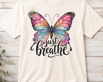 PNG Just Breathe, encouraging  (Digital Download)