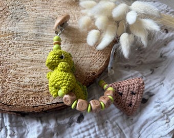 Cadena de chupete de crochet personalizada: animal y colores deseados