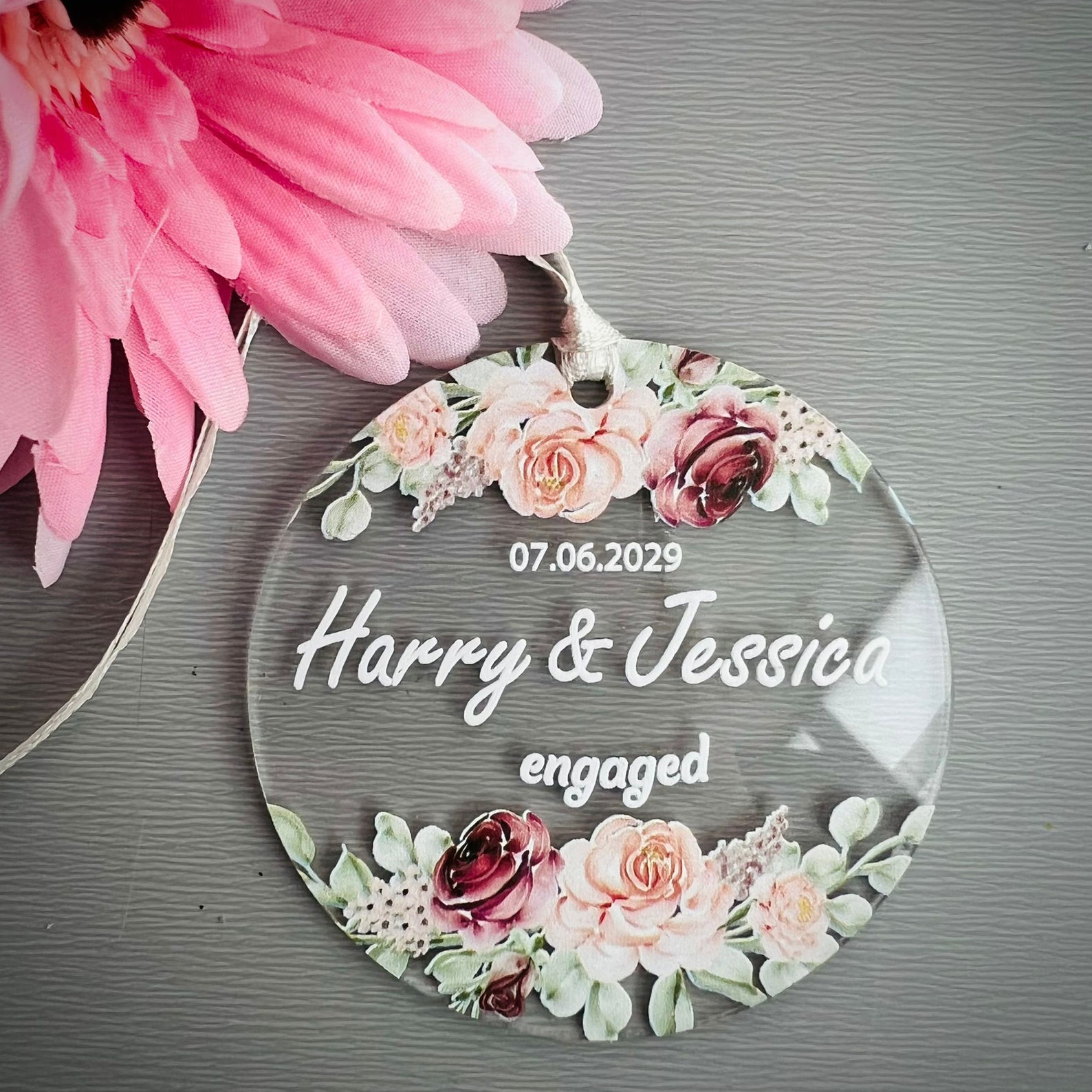 Personalized Couple Ornaments, Wedding Party Favor, Destination Wedding