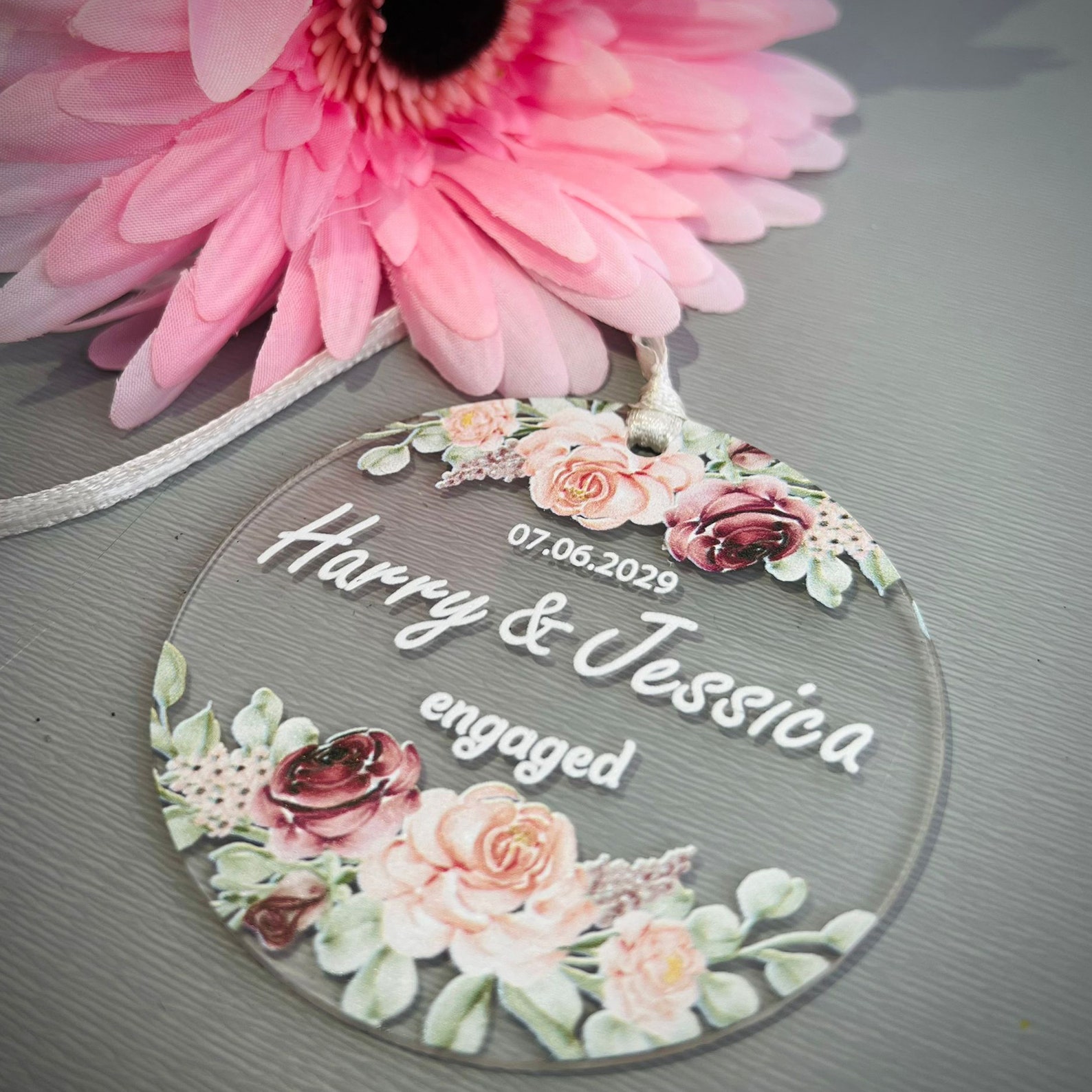 Personalized Couple Ornaments, Wedding Party Favor, Destination Wedding Favors, Acrylic Wedding