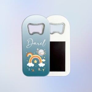 Personalized Bottle Opener Magnet for Baby Shower Favors, 1st Birthday Gift , Baptism Event Favors, Personalized First Birthday Gift