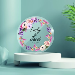 Wedding Favors for Guests in Bulk, Personalized Wedding Favors, Pink Purple Floral Tropical Wedding Party Favors, Promotional Ornaments