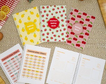 Libro di ricette di cucina vuoto / Aggiungi le tue ricette / Libro di cucina personalizzato / Diario di cucina personalizzato A5 / Regalo da cucina a tema frutta vivace