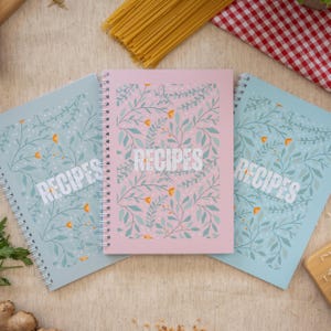 Personalised Recipe Book | Blank Cooking Journal | Write Your Own Recipes | Handmade Custom Cookbook | Chef Logbook | 40 Page Recipe Binder