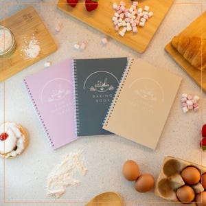 Personalised 40 Page Baking Recipe Book | Baking Journal | Blank Recipe Logbook | Baking Recipe Notebook | Baking Cookbook | Bakers Gift