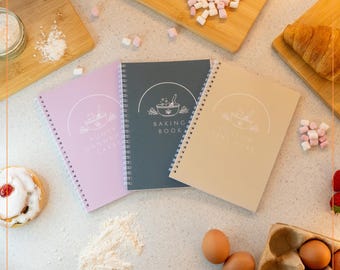 Personalised 40 Page Baking Recipe Book | Baking Journal | Blank Recipe Logbook | Baking Recipe Notebook | Baking Cookbook | Bakers Gift