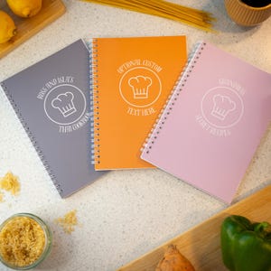 Personalised Recipe Book | A5 40 Page Recipe Journal | Record Your Own Recipes | High Quality Notebook | Custom Cookbook | Chef Logbook
