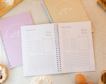 Diario di ricette di pasticceria da 40 pagine / Diario di pasticceria personalizzato / Registra le tue ricette di pasticceria / Regalo di ricettario personalizzato / Ricettario di pasticceria personalizzato